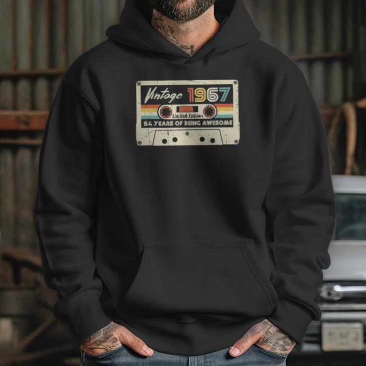 Vintage 1967 Retro Cassette 55Th Birthday 55 Years Old Hoodie Gifts for Her