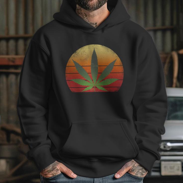 Vintage Marijuana Weed Sunset Hoodie Gifts for Her