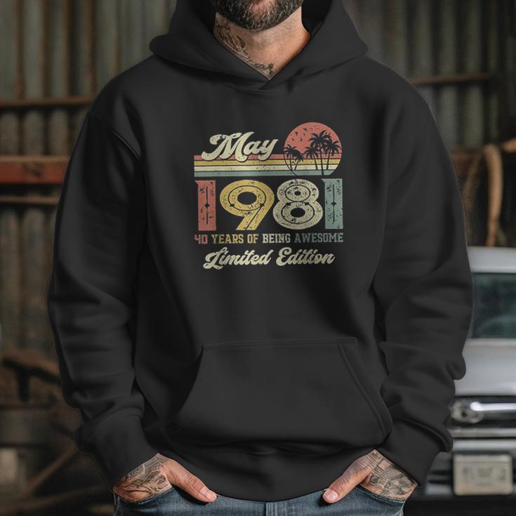 Vintage May 1981 41 Year Old 41Th Birthday Hoodie Gifts for Her