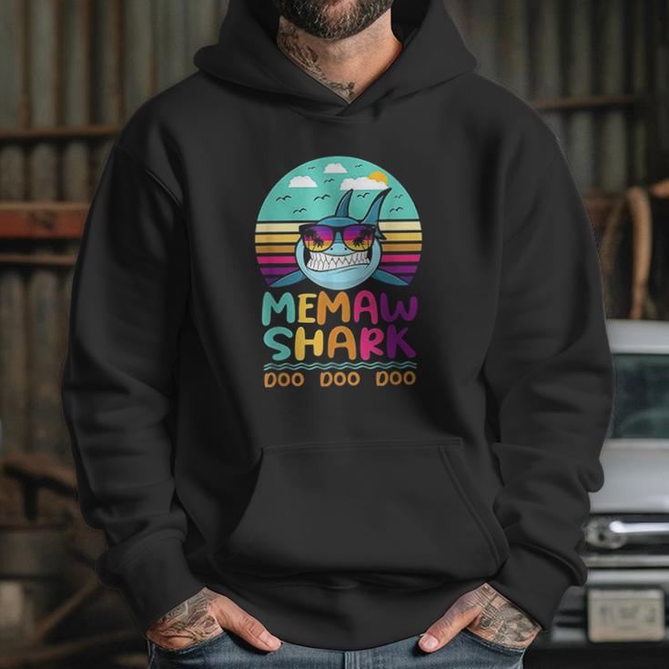 Vintage Memaw Shark Doo Doo Doo Birthday Gifts Hoodie Gifts for Her