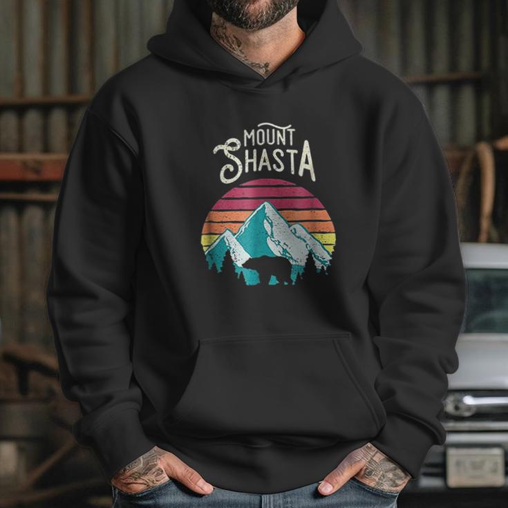 Vintage Mount Shasta Mountains Bear Hoodie Gifts for Her