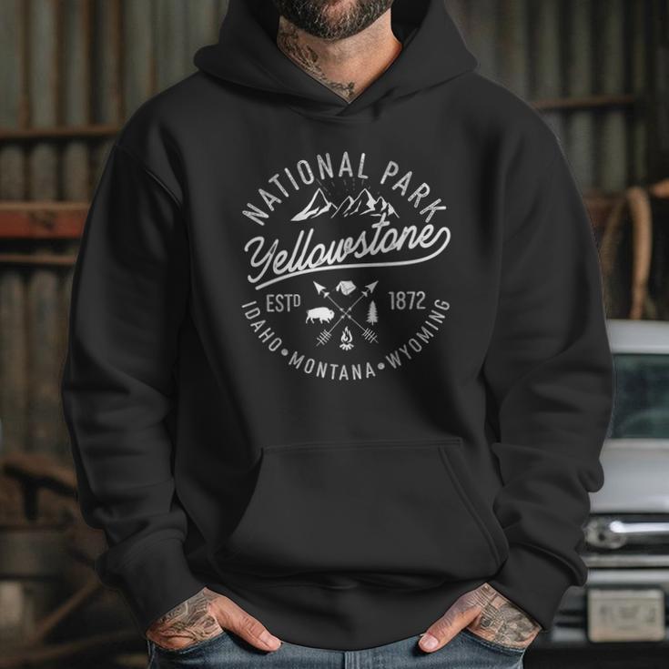 Vintage National Park Yellowstone Estd 1872 Logo Hoodie Gifts for Her