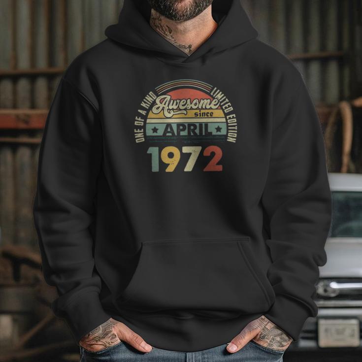 Vintage Retro April 1972 49Th Birthday Gift 49 Years Old Hoodie Gifts for Her