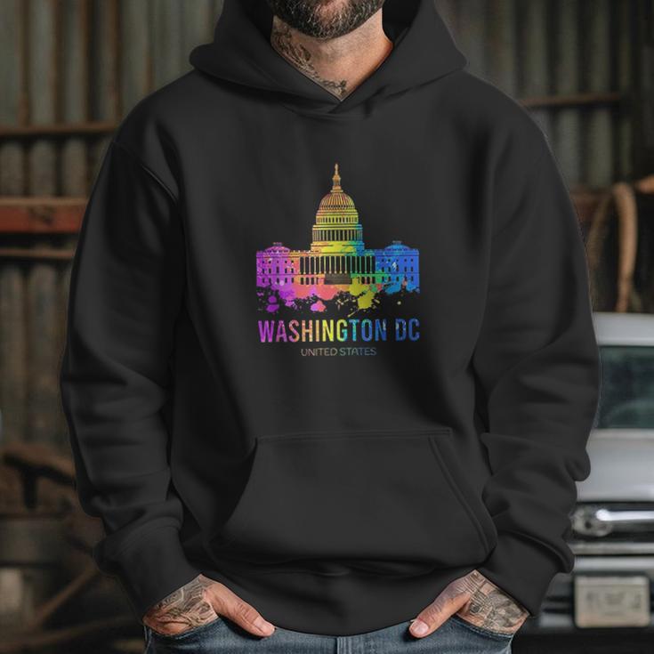 Washington Dc Skyline Watercolor Souvenirs Gifts Us Capitol Hoodie Gifts for Her