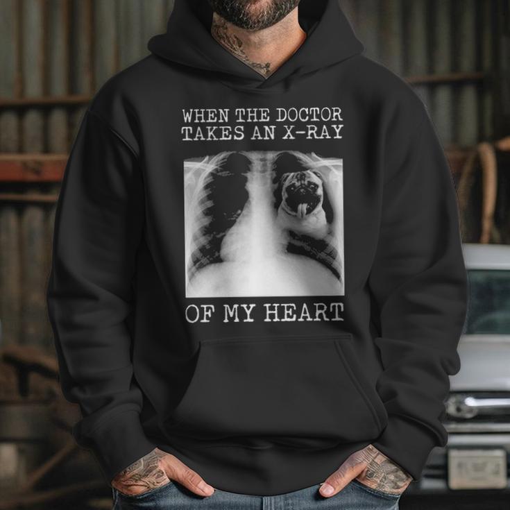 When The Doctor Takes An X Ray Of My Heart Pug Hoodie Gifts for Her