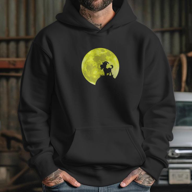 Wild Goat Lover Yellow Moon Dark Forest Funny Gift Hoodie Gifts for Her