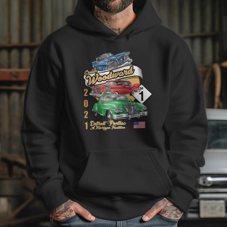 Woodward Ave M1 2021 Three Cars Hoodie Gifts for Her