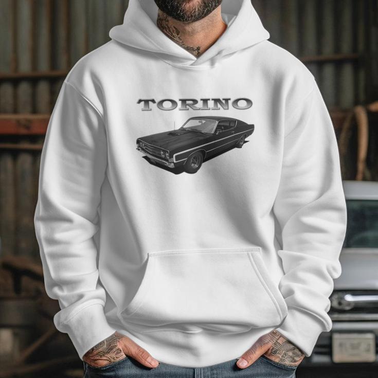 1969 Ford Torino Gt Black Hoodie Gifts for Her