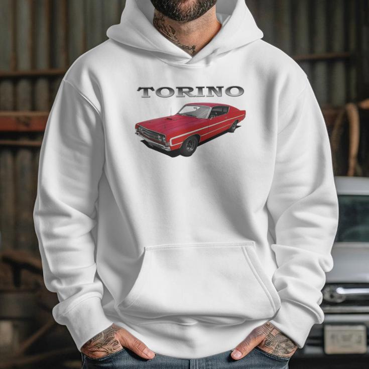 1969 Ford Torino Gt Front Red Hoodie Gifts for Her