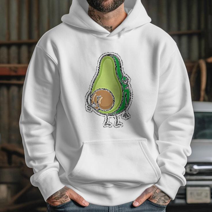 Avocado Seed Fat Funny Vegan Big Scratching Hoodie Gifts for Her