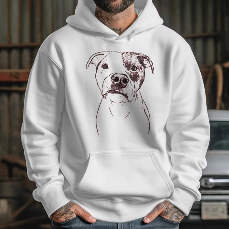 Bare Dexter The Pitbull Dog Triblend Hoodie Gifts for Her