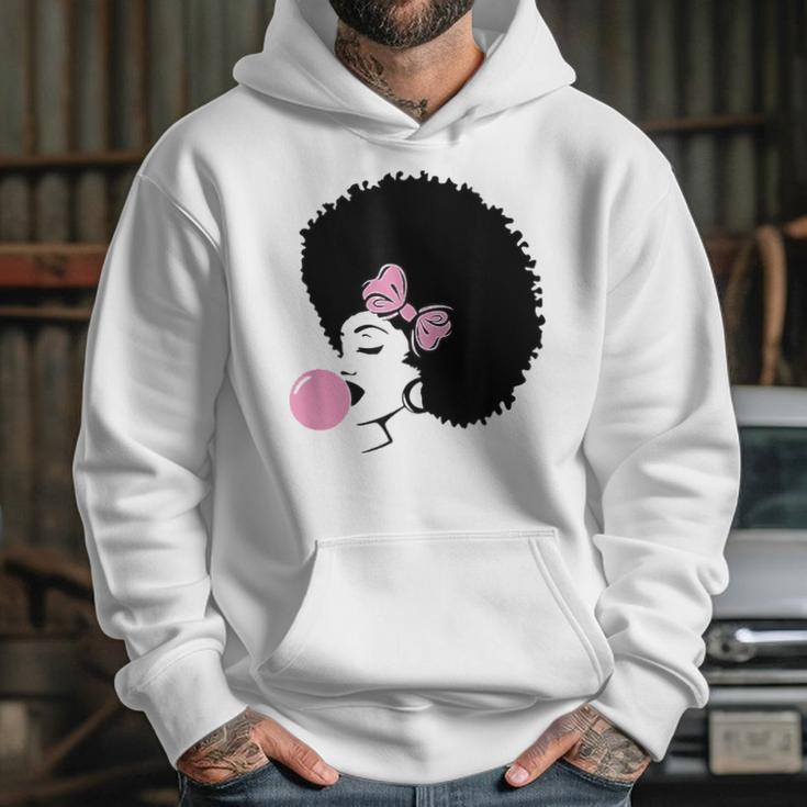 Black Girl With Bubble Gum Hoodie Gifts for Her