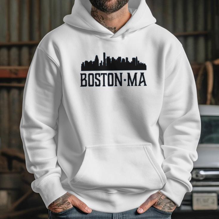 Boston Massachusetts Skyline City Silhouette Youth Hoodie Gifts for Her