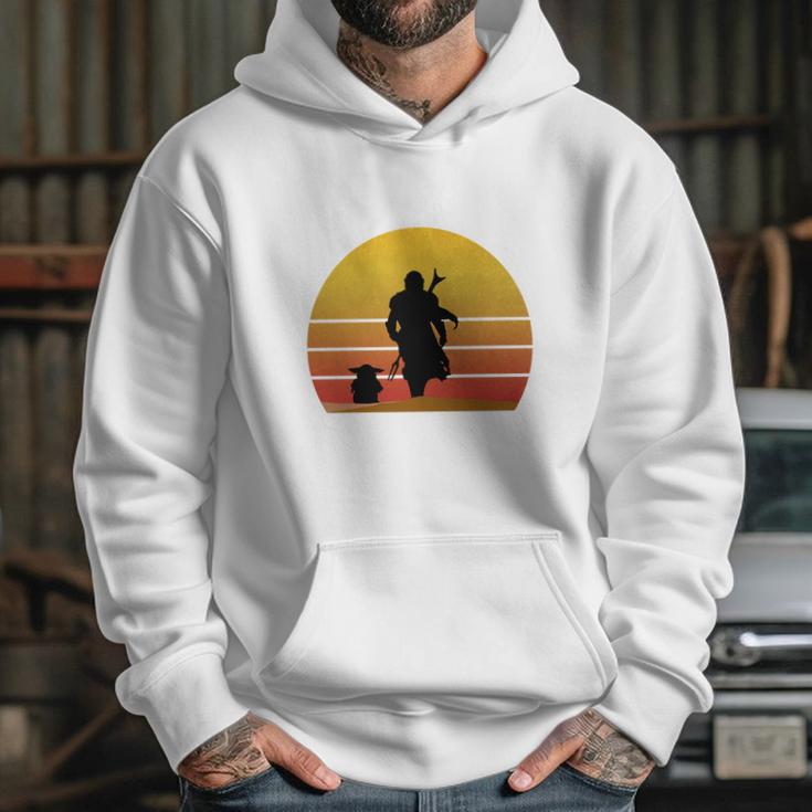 Bounty Hunter And Baby Mandalorian Hoodie Gifts for Her