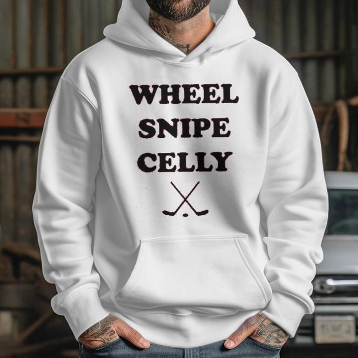 Campus Apparel Wheel Snipe Celly Funny Hockey Dangles Score Celebration Hoodie Gifts for Her