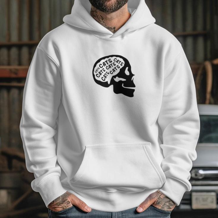 Cats On The Brain Cool Thinking About Cats Hoodie Gifts for Her