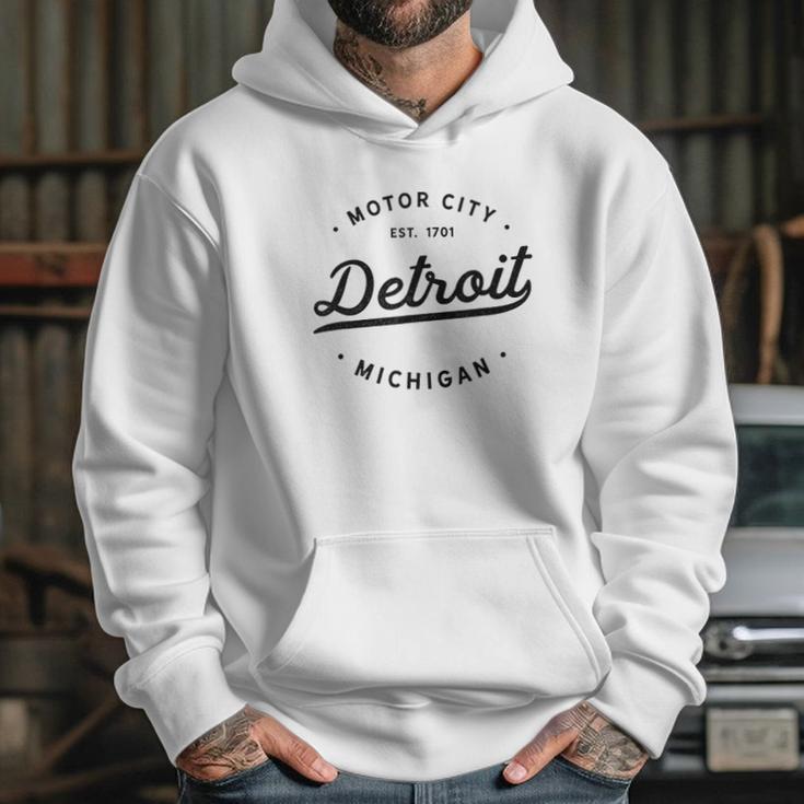 Classic Retro Vintage Detroit Michigan Motor City Hoodie Gifts for Her