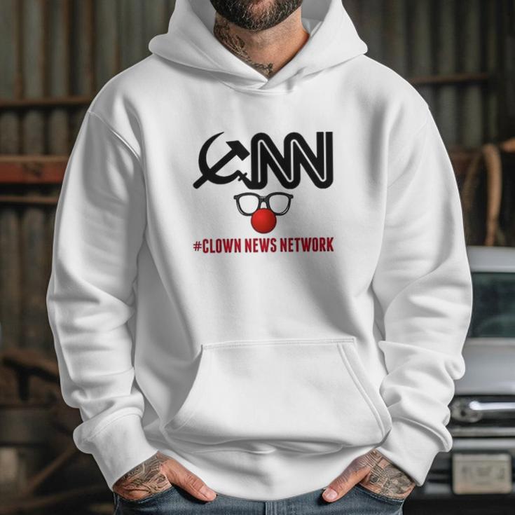 Cnn Clown News Network Funny Political Cool Fake News A Great Novelty Hoodie Gifts for Her