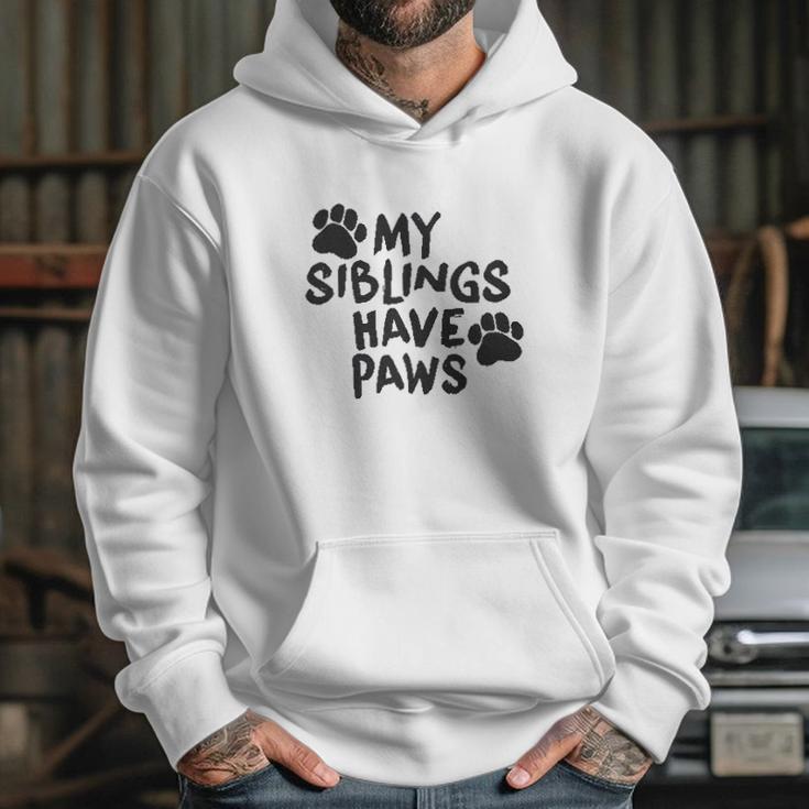 Creeper My Siblings Have Paws Funny Cool Cute Dog Cat New Baby Hoodie Gifts for Her