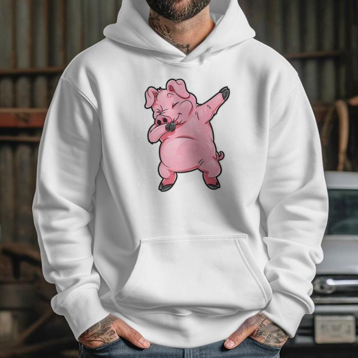 Dabbing Pig Funny Piggy Farm Farmer Pig Dab Dance Hoodie Gifts for Her