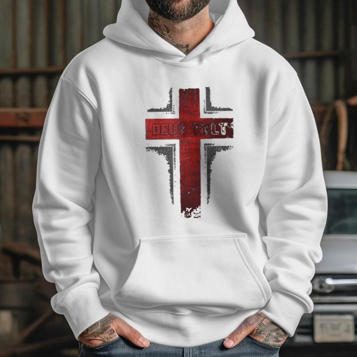 Deus Vult Knight Templar Vintage Hoodie Gifts for Her