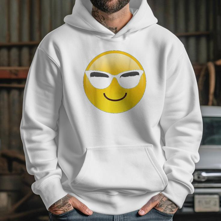 Emoji Cool Shades Smiley Face Sunglasses Confident Awesome Hoodie Gifts for Her