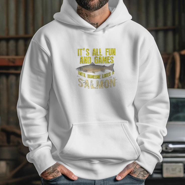 Funny Salmon Fishing Freshwater Saltwater Fish Gift Hoodie Gifts for Her