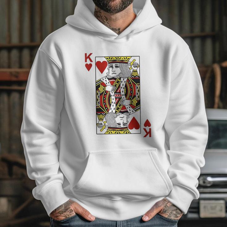 King Of Hearts Blackjack Cards Poker Hoodie Gifts for Her