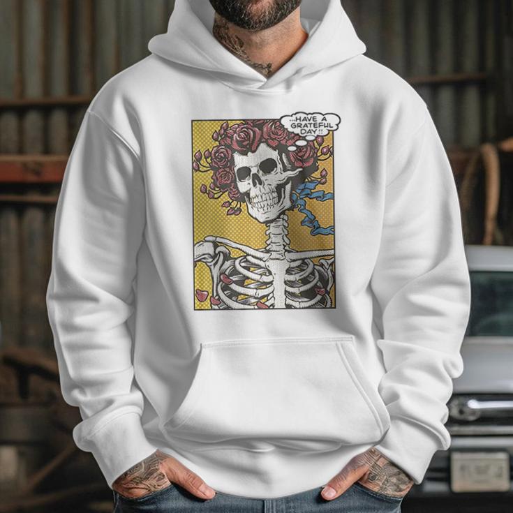 Liquid Blue Dead Pop Art Bertha Have A Grateful Day Hoodie Gifts for Her