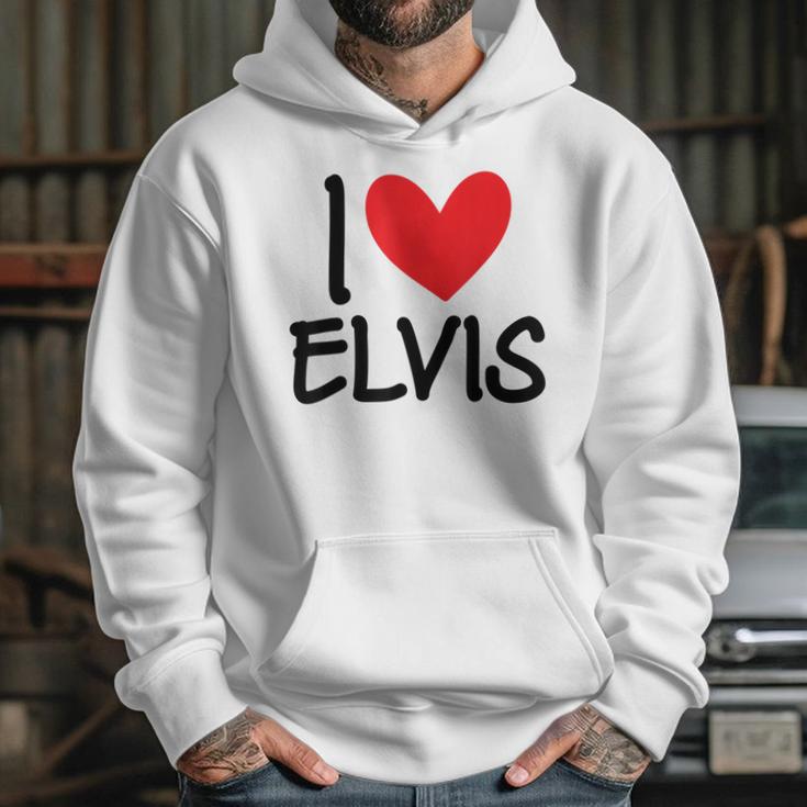 I Love Elvis Name Personalized Men Guy Bff Friend Heart Boys Hoodie Gifts for Her