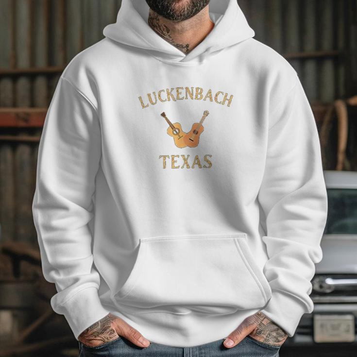 Luckenbach Texas Travel Souvenir Country Music Guitar Hoodie Gifts for Her