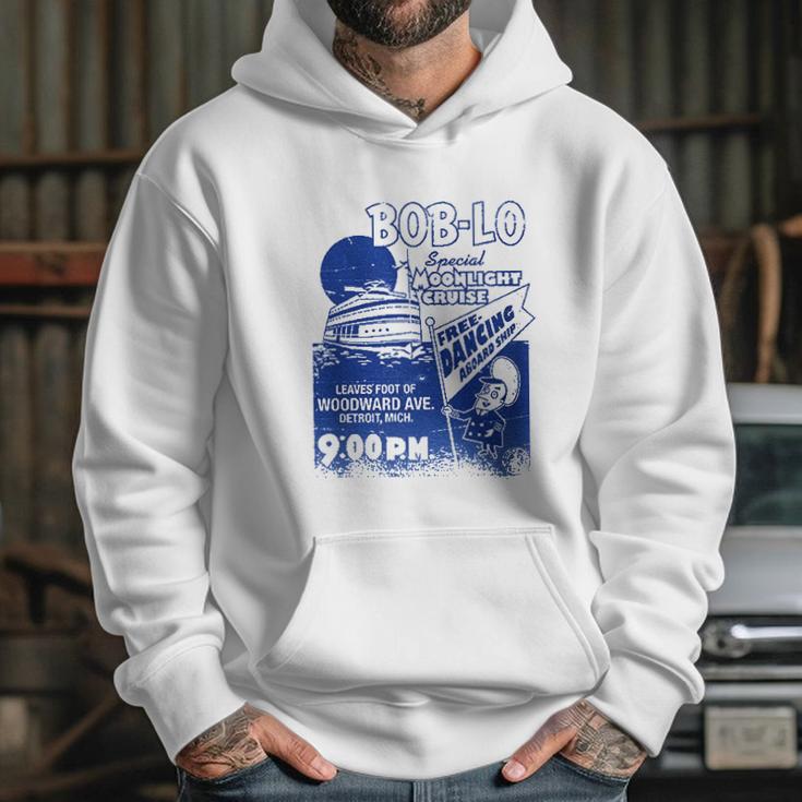 Made In Detroit Boblo Poster Heather Blue Navy Hoodie Gifts for Her