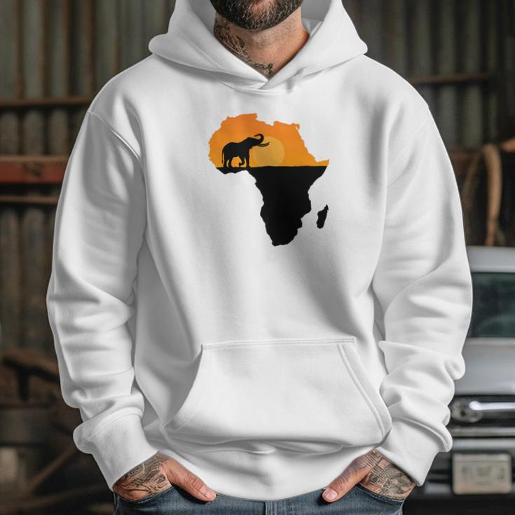 Majestic Elephant Strolling Into The Sun Africa Hoodie Gifts for Her