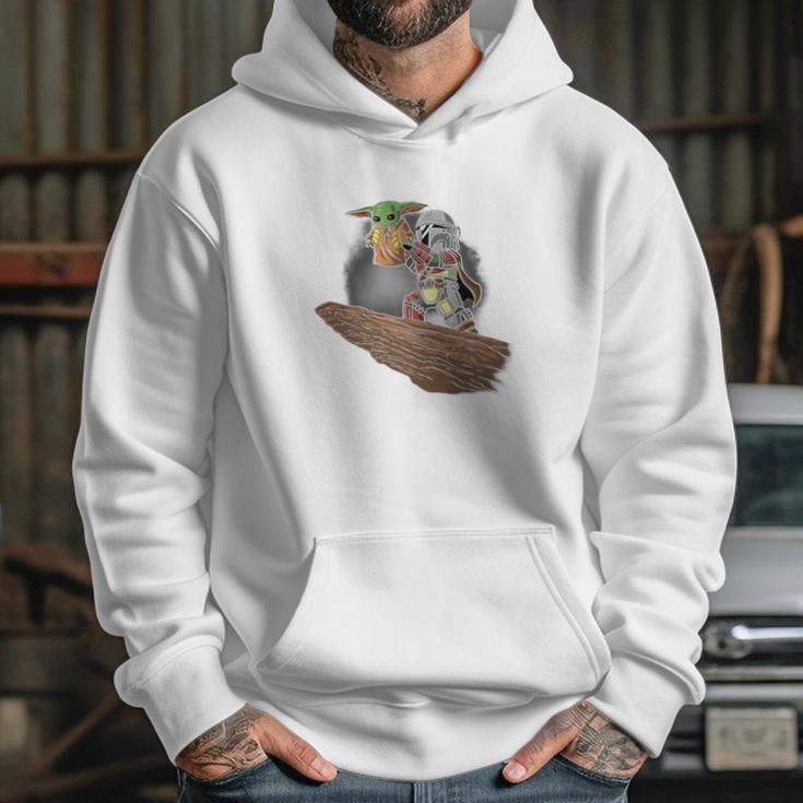 The Mandalorian Boba Fett And Baby Yoda Sweater Hoodie Gifts for Her