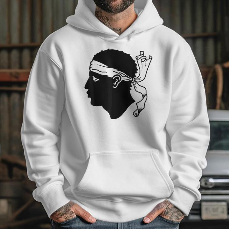 Maure Moors Head Sardinia Corsica Graphic Hoodie Gifts for Her