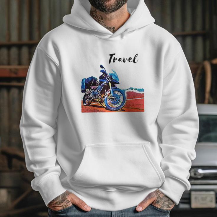 Motorcycle Travel Adventure Photo Art Triumph Moto Bike Hoodie Gifts for Her