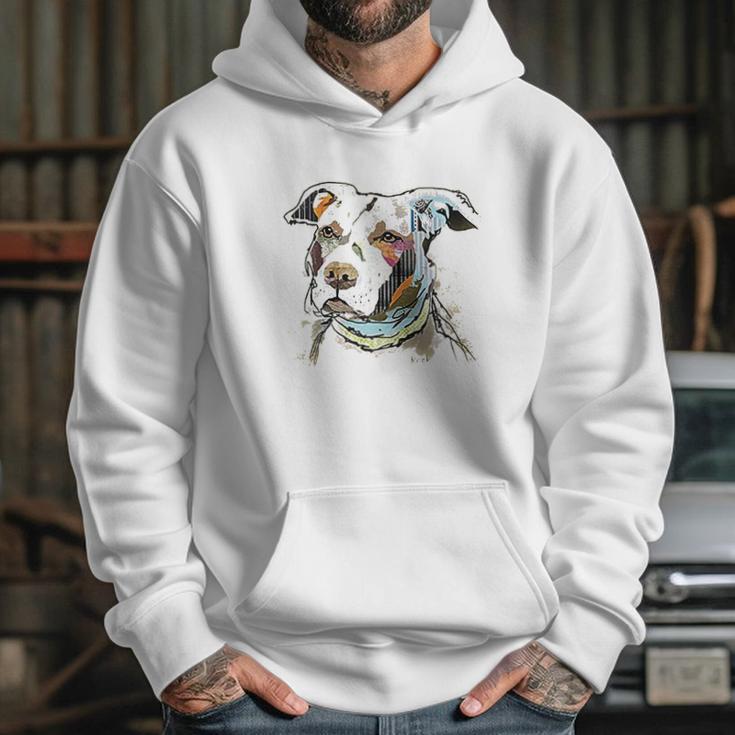 The Mountain Pet Pitbull Cotton Paper Pitbull Hoodie Gifts for Her