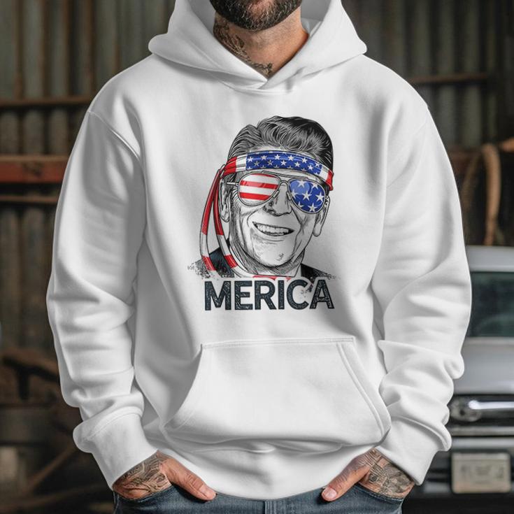 Reagan Ronald Merica 4Th Of July Hoodie Gifts for Her