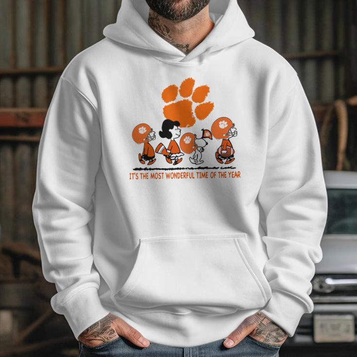 Snoopy And Friends Clemson Tigers Its The Most Wonderful Time Of The Year Shirt Mf Hoodie Gifts for Her