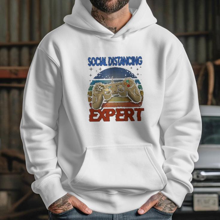 Social Distancing Expert Gamer Vintage Hoodie Gifts for Her