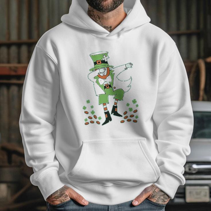 St Patricks Day Clovers Dabbing Leprechaun Youth Kids Hoodie Gifts for Her