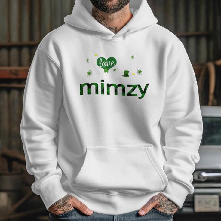 St Patricks Day Cute Shamrock I Love Being Mimzy Heart Family Gifts Hoodie Gifts for Her