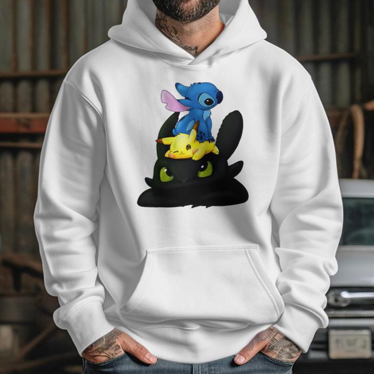 Stitch Pokemon Grinch Hoodie Gifts for Her