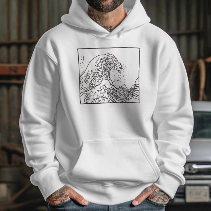 Casual Graphic Tsunami Hoodie Gifts for Her