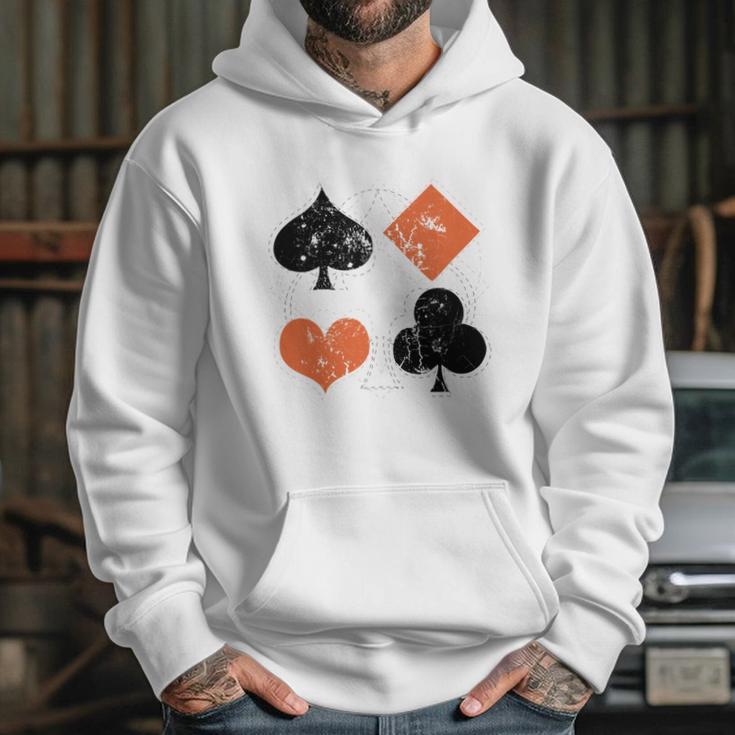 Vintage Poker Playing Cards Hoodie Gifts for Her