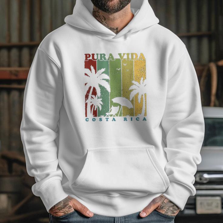 Vintage Retro Summer Vacation Costa Rica Pura Vida Beach Hoodie Gifts for Her