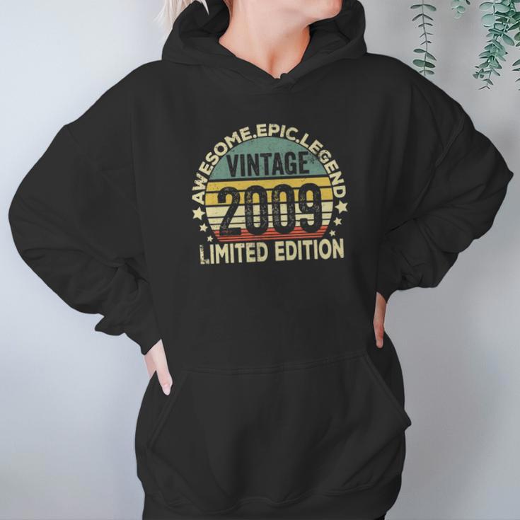 12 Years Old Retro Vintage Awesome Birthday 2009 Hoodie Gifts for Women