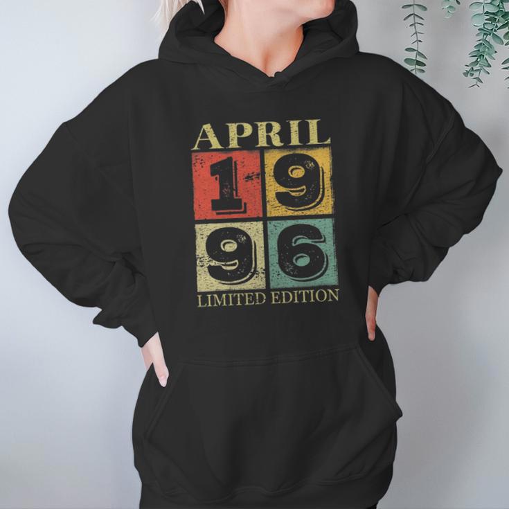 25 Years Old April 1996 25Th Awesome Birthday Hoodie Gifts for Women