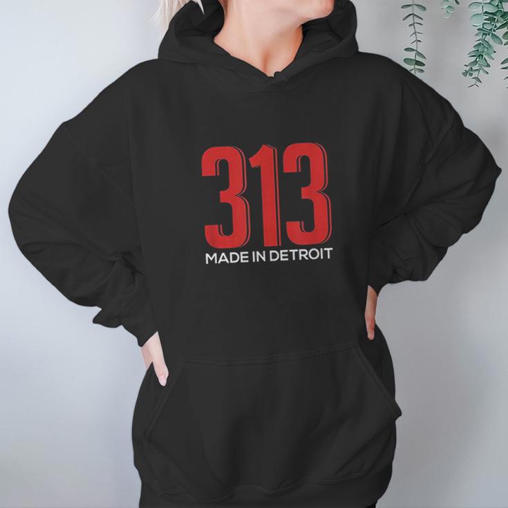 313 Made In Detroit Downtown Motown Motor City Hoodie Gifts for Women