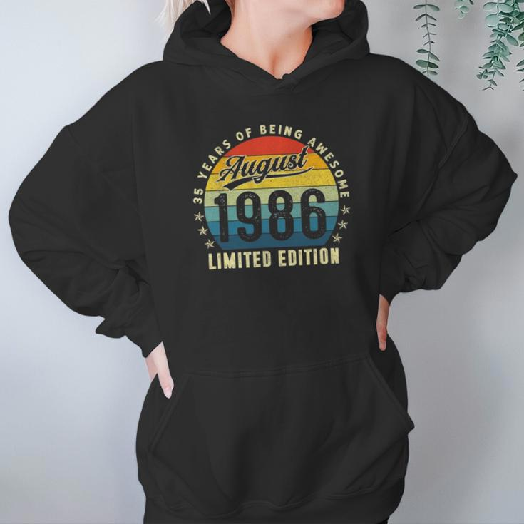 35 Years Old Birthday Made In August 1986 35Th Birthday Hoodie Gifts for Women